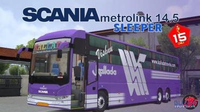 Scania Metrolink HD 14.5Mtr Sleeper for bussid by IBS Gaming [Paid]
