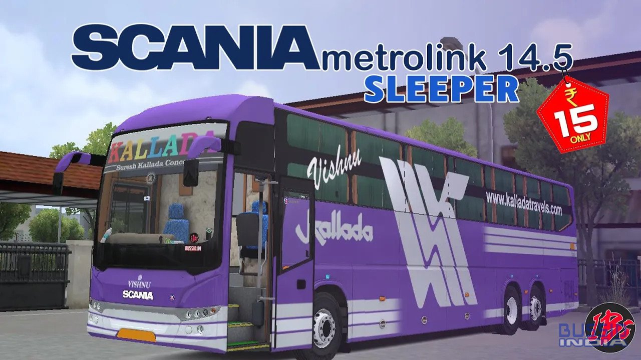 Scania Metrolink HD 14.5Mtr Sleeper for bussid by IBS Gaming [Paid]