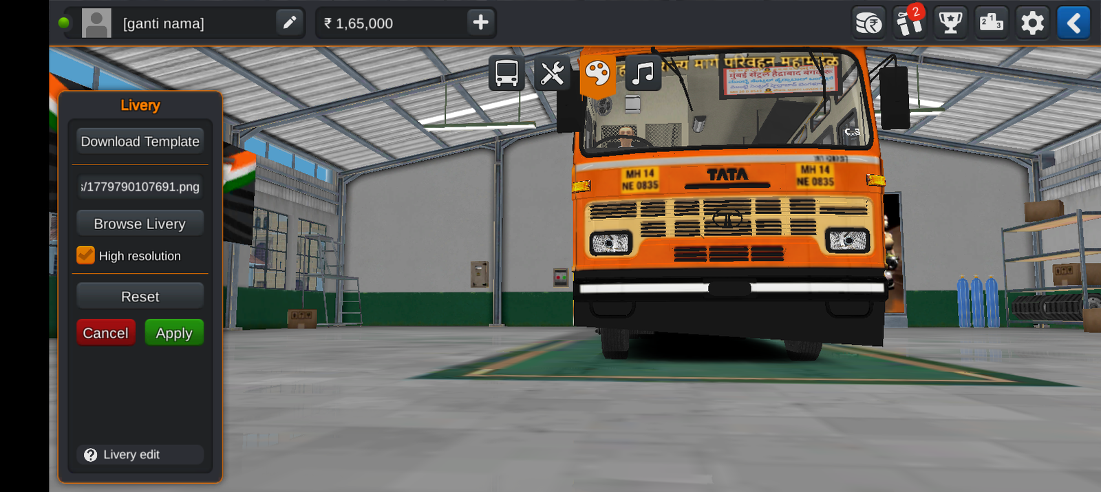 MSRTC RAJMATA JIJAU LIVERY FOR 15METRE TATA WARI BUS MOD BY SWAROOP Shinde BUSSID AND BUSSIN
